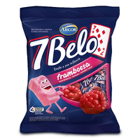 7 Belo Brazilian Raspberry Candy (Bala 7 Belo sabor Framboesa) 500g