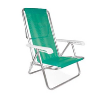 Beach Chair 8 positions aluminium - Green (Cadeira de Praia 8 posicoes)