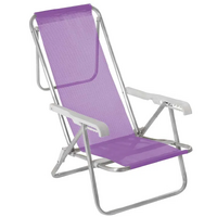Beach Chair 8 positions aluminium - Purple (Cadeira de Praia 8 posicoes)
