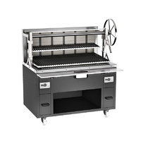Charcoal Parrilla Grill 695 with wheel lift system for grill