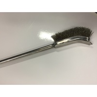 Cleaning brush with scraper for grill